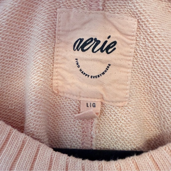 Aerie Oversized Light Peach Women's Sweatshirt Size L - Picture 6 of 6